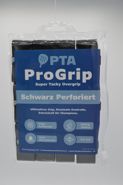 PTA Overgrip schwarz perforiert 12er Set