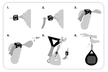 Padel Constrictor schwarz 3er Set