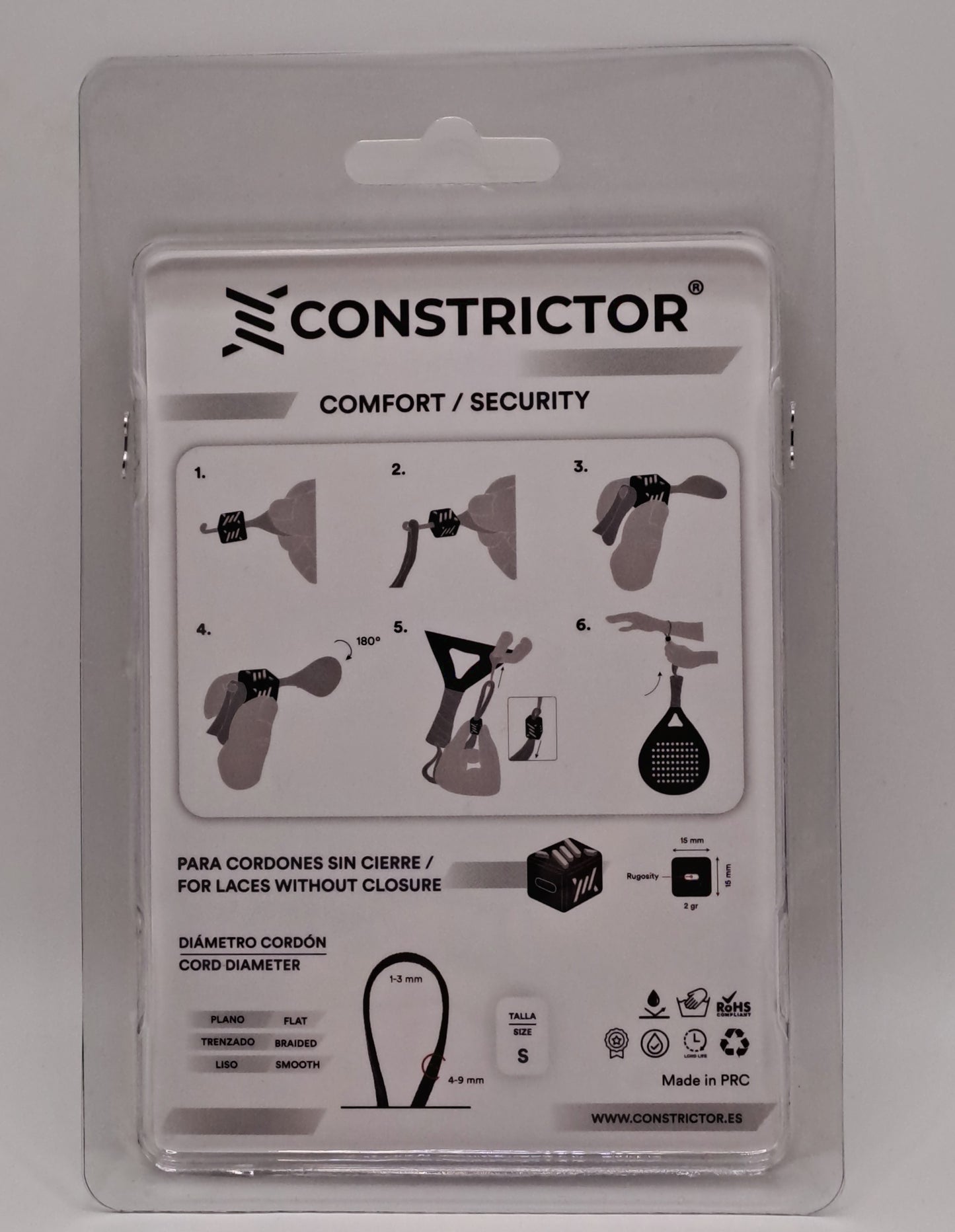 Padel Constrictor schwarz 3er Set